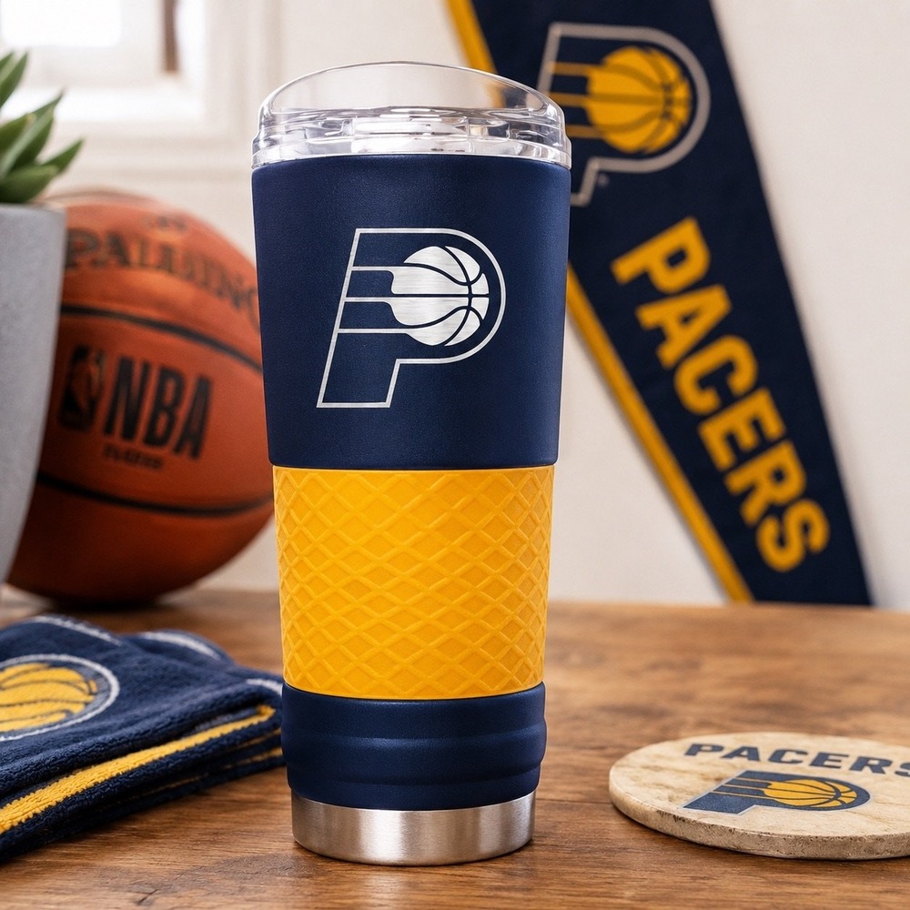 Indiana Pacers 24 oz Stainless Steel Travel Tumbler Vacuum Insulated NWT NBA Cup